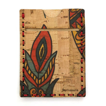 Load image into Gallery viewer, Native American patterned cork fabric card wallet