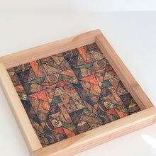 Load image into Gallery viewer, Cork Fabric Puzzle & Wood Serving Tray - Mosaic