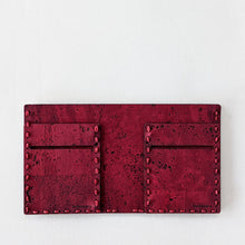 Load image into Gallery viewer, Bi-fold Cork Fabric Wallet - Wine