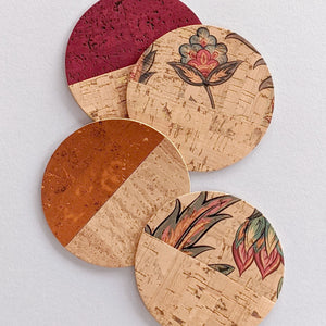 Coaster Marker Set - Tropical Floral