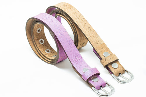 Handmade Reversible Belt in Rose Gold & Natural