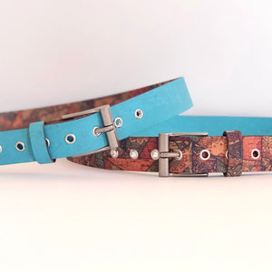 Belt - Reversible Wide (1.25" Wide) - Turquoise & Mosaic