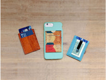Load image into Gallery viewer, Pocket Wallet Blue Paisley
