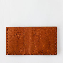 Load image into Gallery viewer, Bi-fold Cork Fabric Wallet - Cinnamon
