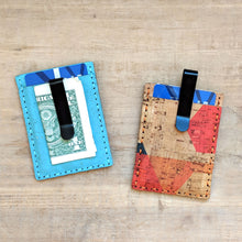 Load image into Gallery viewer, Pocket Wallet Blue Paisley
