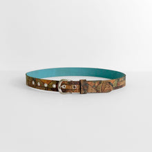 Load image into Gallery viewer, Belt - Reversible Mosaic &amp; Turquoise Blue (1&quot; Wide)
