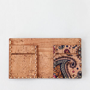 Handmade Bi-fold Cork Fabric Wallet - Natural