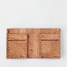 Load image into Gallery viewer, Handmade Bi-fold Cork Fabric Wallet - Natural
