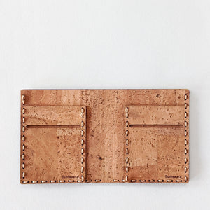 Handmade Bi-fold Cork Fabric Wallet - Natural