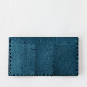 Bi-fold Cork Fabric Wallet - Teal