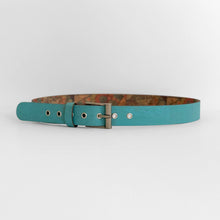 Load image into Gallery viewer, Belt - Reversible Wide (1.25&quot; Wide) - Turquoise Blue &amp; Mosaic
