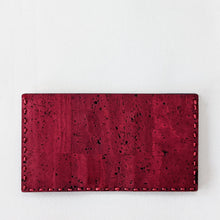 Load image into Gallery viewer, Bi-fold Cork Fabric Wallet - Wine
